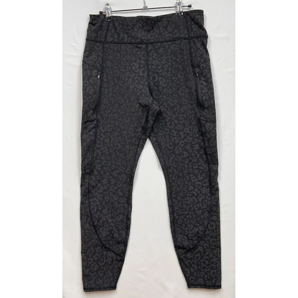 Athleta Black Leopard Print Leggings